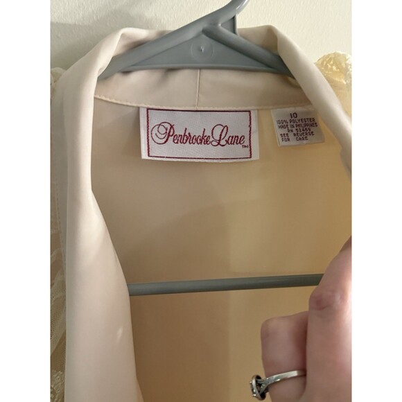 Vintage Penbrooke Lane Western Double Breast Blouse‎ And Crocheted Vest Cream - Picture 5 of 9